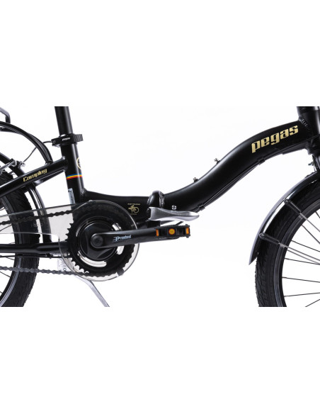 Bicicleta Pliabila Pegas Camping 3S Negru Mat (
