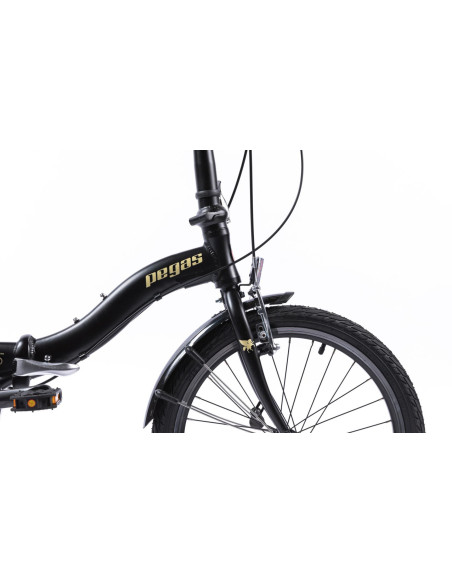 Bicicleta Pliabila Pegas Camping 3S Negru Mat (