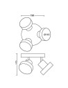 Spot LED Triplu Philips Bukko, 24V, 3x4.3W, 1200 lm