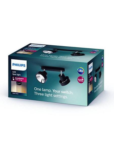 Spot LED Dublu Philips Bukko, 24V, 2x4.3W, 800 lm, intensitate