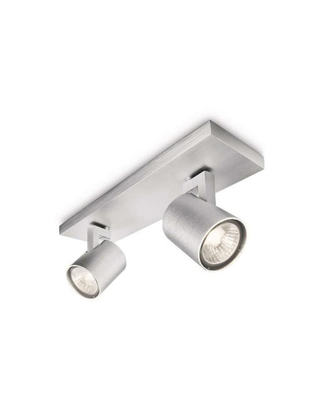 Spot Dublu Philips Runner, 2xGU10, 2x20W, IP20, 10.9x30.5x9cm