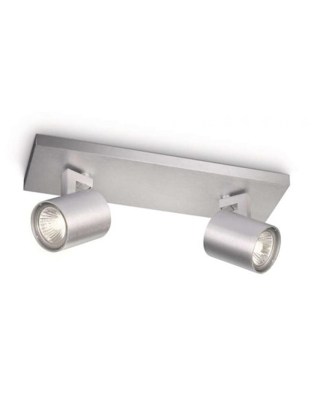 Spot Dublu Philips Runner, 2xGU10, 2x20W, IP20, 10.9x30.5x9cm