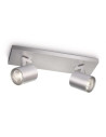 Spot Dublu Philips Runner, 2xGU10, 2x20W, IP20, 10.9x30.5x9cm