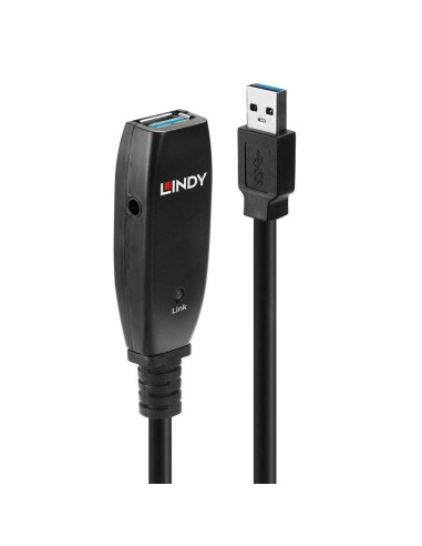 Cablu Lindy 15m USB 3.0 Active Extension Slim,,LY-43322