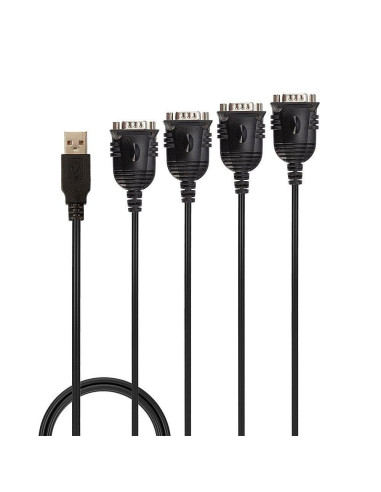 Cablu Lindy USB to 4 Port Serial Converter,,LY-42675