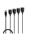 Cablu Lindy USB to 4 Port Serial Converter,,LY-42675