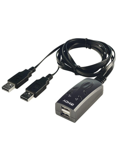 Switch Lindy LY-32165, 2 Port USB, 1.1m,,LY-32165