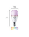 Bec LED RGB inteligent Philips Bulb P45, Wi-Fi, Bluetooth, E14