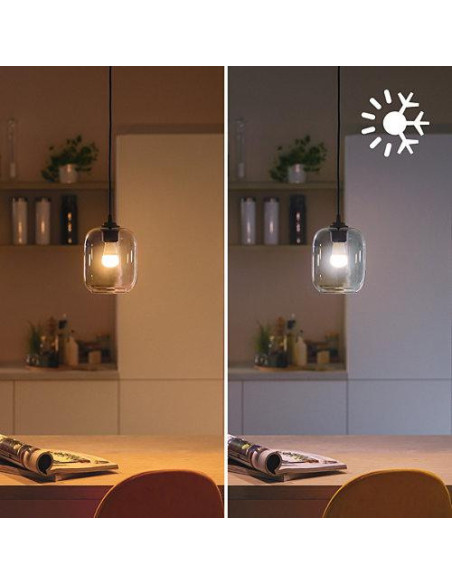 Bec LED RGB inteligent Philips Bulb P45, Wi-Fi, Bluetooth, E14