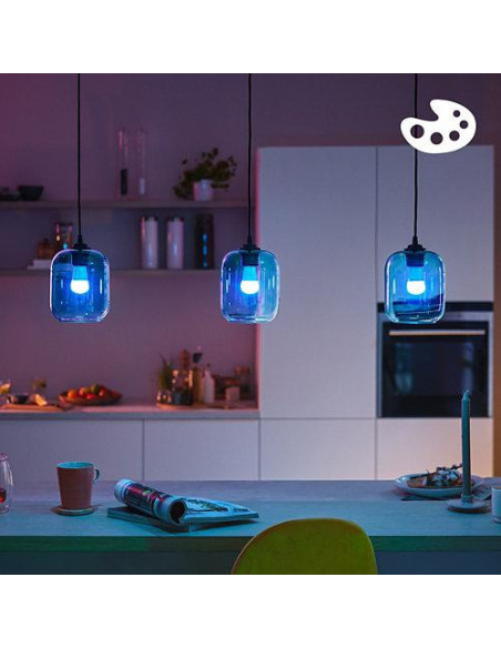 Bec LED RGB inteligent Philips Bulb P45, Wi-Fi, Bluetooth, E14