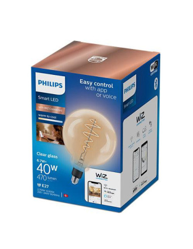 Bec LED inteligent vintage (decorativ) Philips Filament Globe