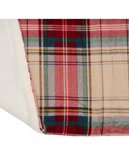 PATURA FLEECE 200X220 CM-CAROURI,HR-CKBLK220-BEJ