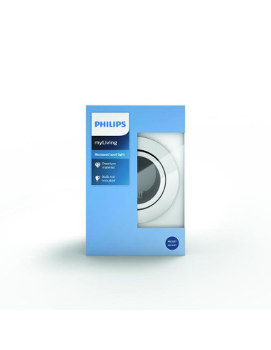 Spot incastrat Philips Donegal, GU10, 5.5W, IP20, 9cm