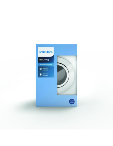 Spot incastrat Philips Donegal, GU10, 5.5W, IP20, 9cm