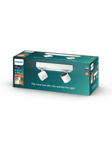 Spot LED Dublu Philips myLiving Star, 2x4.5W, 1000 lm, lumina