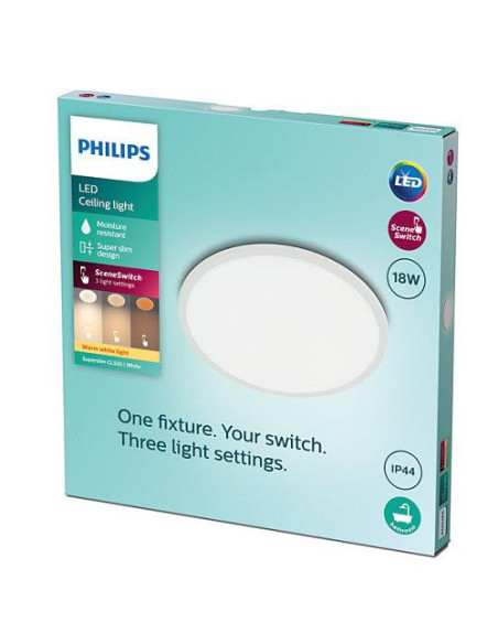 Plafoniera LED Philips Superslim CL550, 3 trepte de