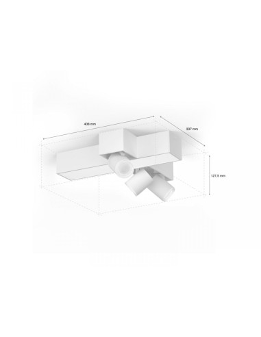Plafoniera LED RGB Philips Hue Centris, Bluetooth, cu 3xGU10