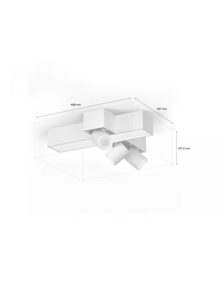 Plafoniera LED RGB Philips Hue Centris, Bluetooth, cu 3xGU10