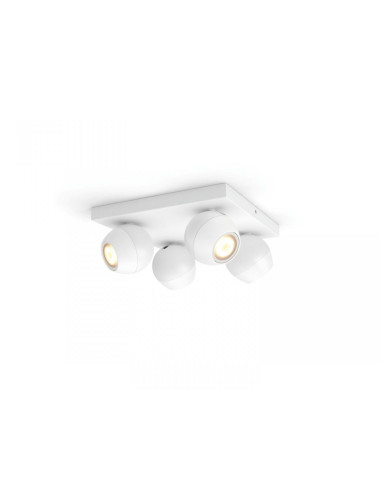Spot LED Cvadruplu Philips Hue Buckram, Bluetooth, 4xGU10