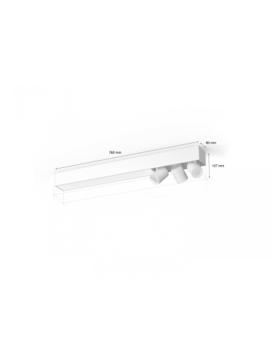 Plafoniera LED RGB Philips Hue Centris, Bluetooth, cu 3xGU10