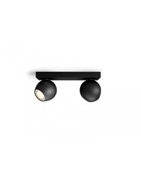Spot LED Dublu Philips Hue Buckram, Bluetooth, 2xGU10, 2x5W