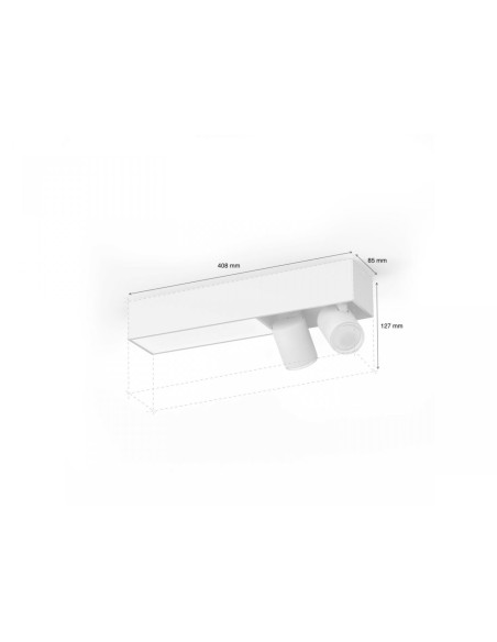 Plafoniera LED RGB Philips Hue Centris, Bluetooth, cu 2xGU10