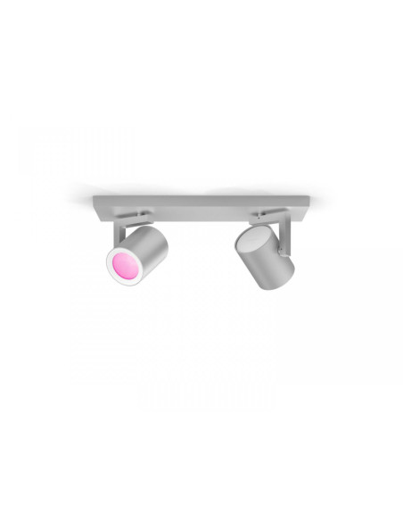Spot LED RGB Dublu Philips Hue Argenta, Bluetooth, 2xGU10