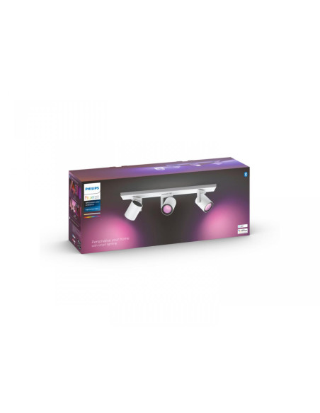Spot LED RGB Triplu Philips Hue Argenta, Bluetooth, 3xGU10