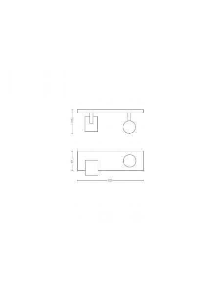 Spot LED Dublu Philips Hue Runner, Bluetooth, 2xGU10, 2x5.5W