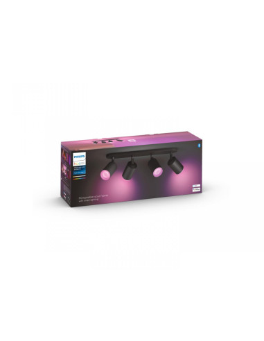 Spot LED RGB Cvadruplu Philips Hue Fugato, Bluetooth, 4xGU10