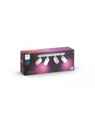 Spot LED RGB Cvadruplu Philips Hue Fugato, Bluetooth, 4xGU10