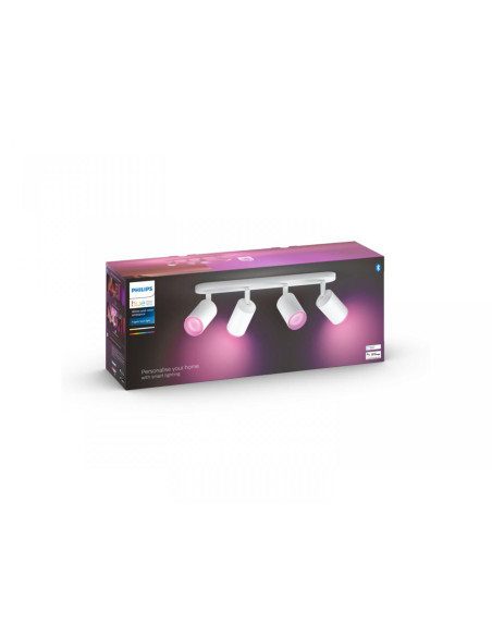 Spot LED RGB Cvadruplu Philips Hue Fugato, Bluetooth, 4xGU10