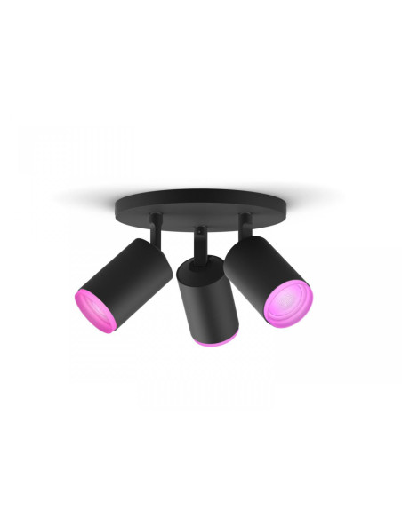 Spot LED RGB Triplu Philips Hue Fugato, Bluetooth, 3xGU10