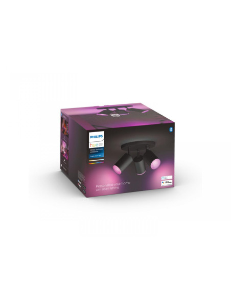 Spot LED RGB Triplu Philips Hue Fugato, Bluetooth, 3xGU10