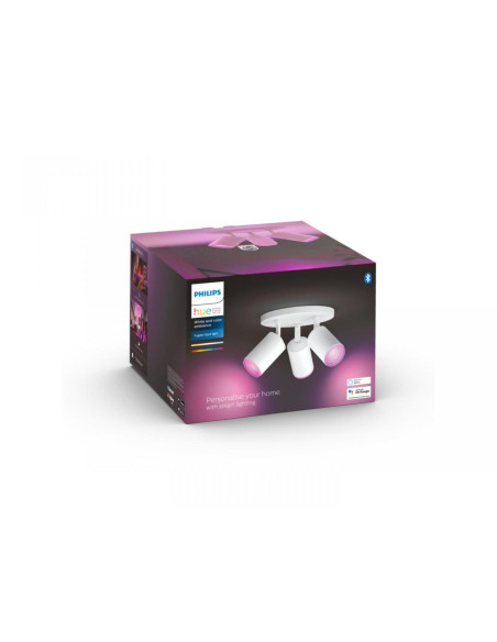 Spot LED RGB Triplu Philips Hue Fugato, Bluetooth, 3xGU10