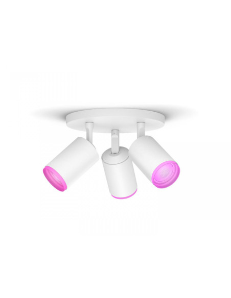 Spot LED RGB Triplu Philips Hue Fugato, Bluetooth, 3xGU10