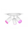 Spot LED RGB Triplu Philips Hue Fugato, Bluetooth, 3xGU10