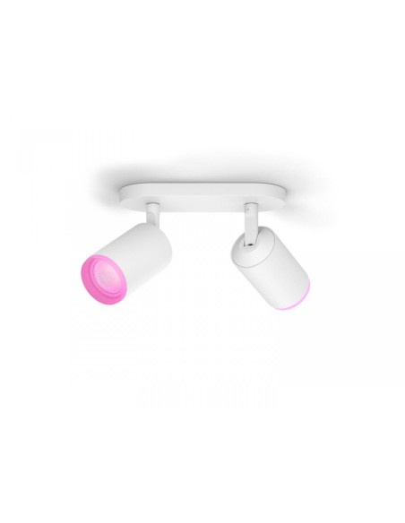 Spot LED RGB Dublu Philips Hue Fugato, Bluetooth, 2xGU10