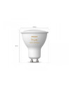 3 Becuri LED inteligente Philips Hue Spot, Bluetooth, GU10, 5W