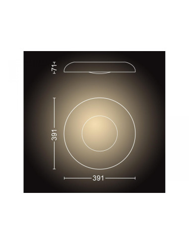 Plafoniera LED Philips Hue Still, Bluetooth, 22.5W (204W), 2500