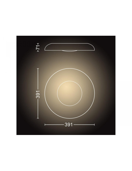 Plafoniera LED Philips Hue Still, Bluetooth, 22.5W (204W), 2500