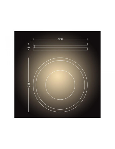 Plafoniera LED Philips Hue Being, Bluetooth, 22.5W (204W), 2500