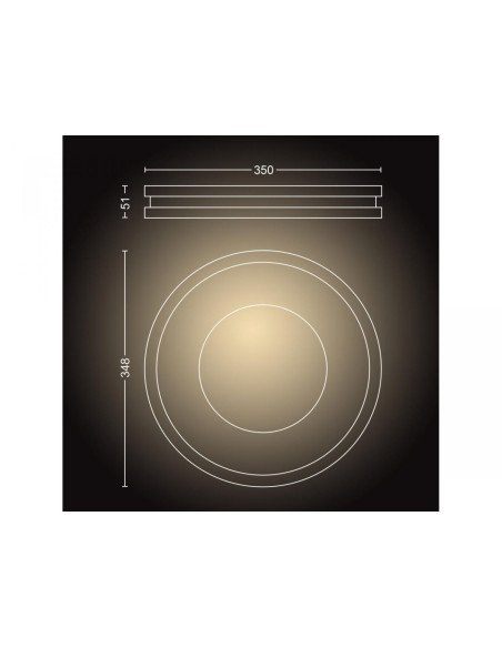 Plafoniera LED Philips Hue Being, Bluetooth, 22.5W (204W), 2500