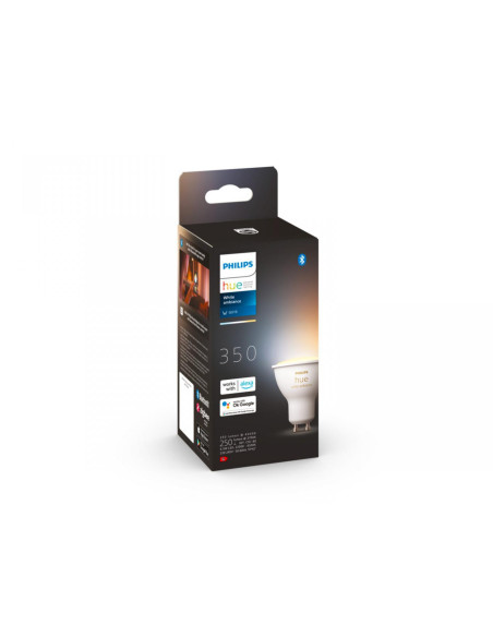 Bec LED inteligent Philips Hue Spot, Bluetooth, GU10, 5W, 350