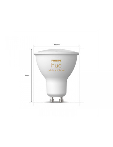 Bec LED inteligent Philips Hue Spot, Bluetooth, GU10, 5W, 350