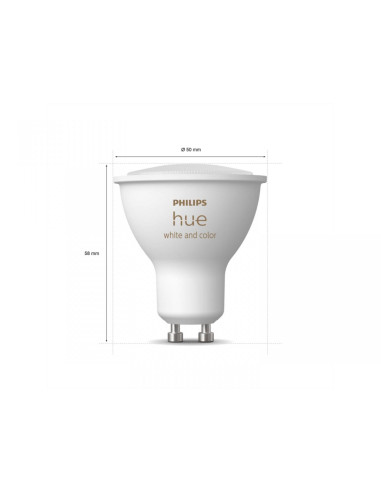 Bec LED RGB inteligent Philips Hue Spot, Bluetooth, GU10, 5W