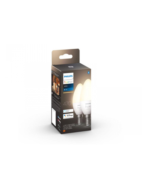 2 Becuri LED inteligente Philips Hue B39, Bluetooth, E14, 5.5W