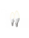 2 Becuri LED inteligente Philips Hue B39, Bluetooth, E14, 5.5W