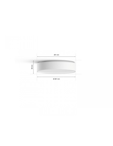 Plafoniera LED Philips Hue Enrave, Bluetooth, 9.6W, 1220 lm