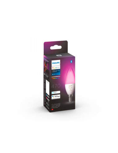 Bec LED RGB inteligent Philips Hue B39, Bluetooth, E14, 5.3W